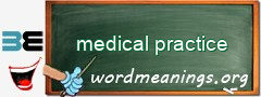 WordMeaning blackboard for medical practice